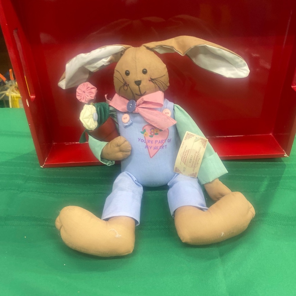 Overly -Raker Plush Toy Bunny 14” 1997 Curtis Bunny 21 In Pennsylvania   Collect